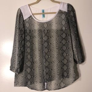Grey snake skin blouse